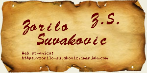 Zorilo Šuvaković vizit kartica